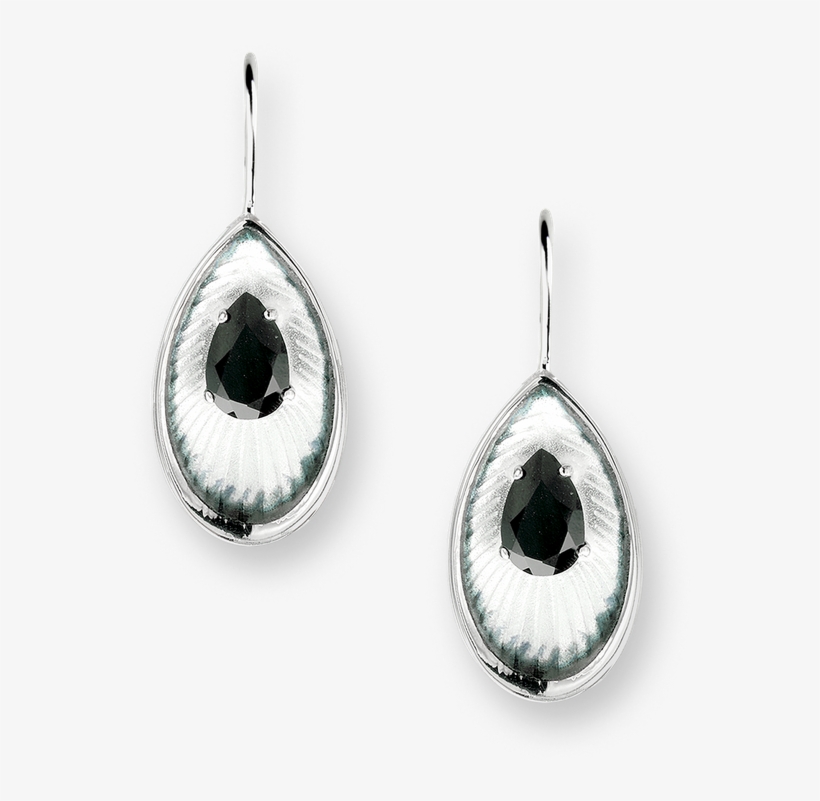 Nicole Barr Designs Sterling Silver Teardrop Wire Earrings-gray, transparent png download