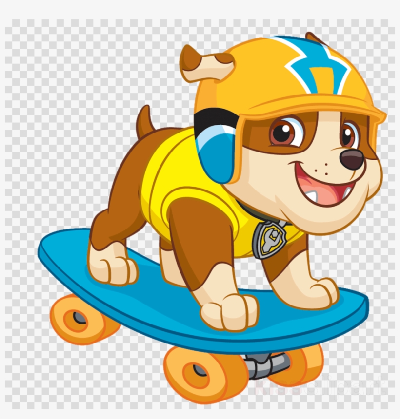 Paw Patrol Rubble And Marshall Skateboard Clipart Skateboard, transparent png download