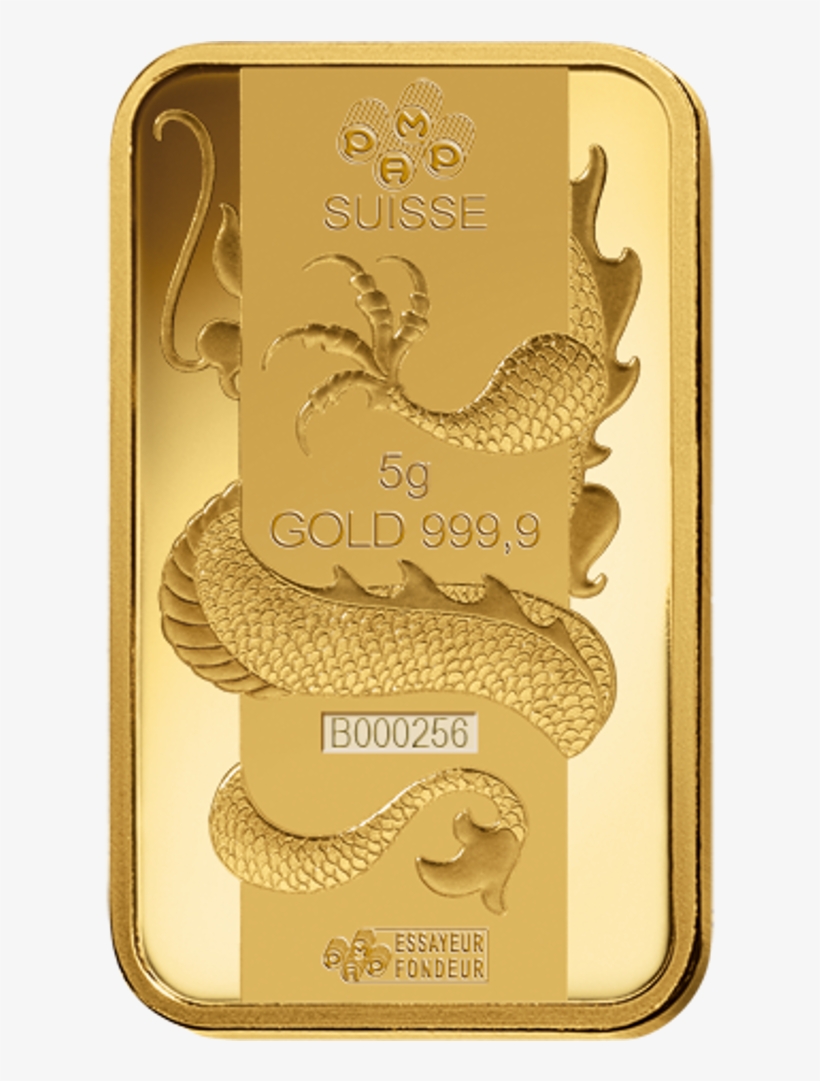 5g Pamp Suisse Lunar Dragon Gold Bar, transparent png download