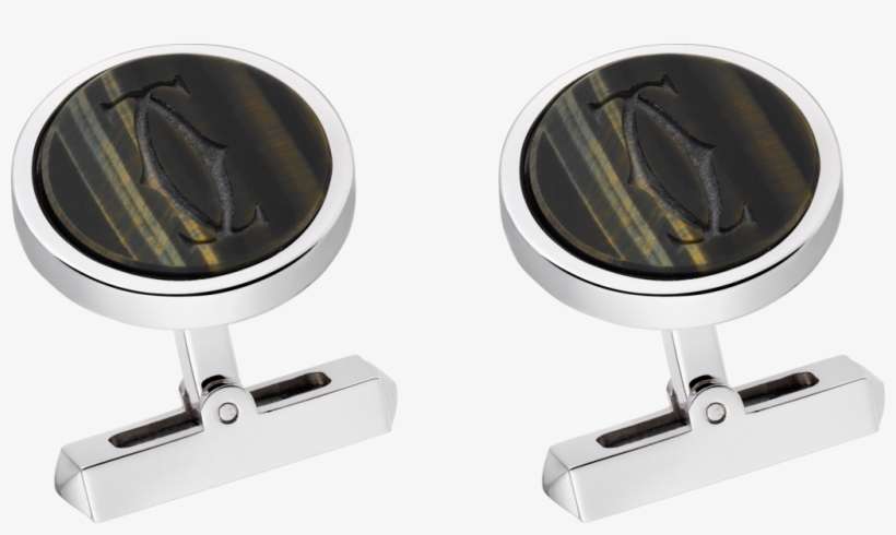 Engraved Hawk's Eye Double C Logo Cufflinkssterling, transparent png download