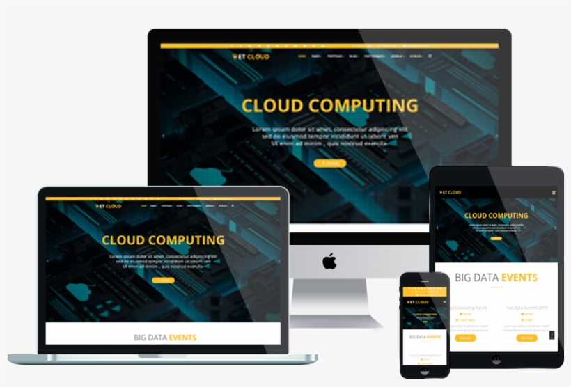 Et Cloud Free Responsive Joomla Template, transparent png download