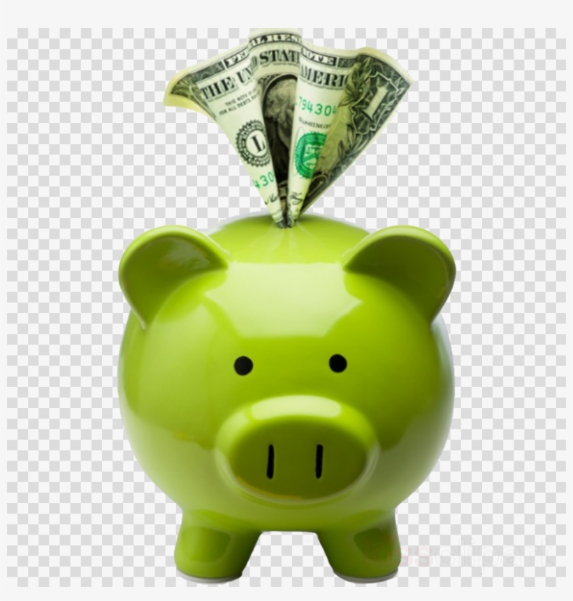 Green Piggy Bank Clipart Piggy Bank Saving, transparent png download
