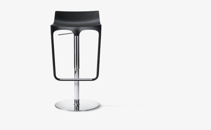 Macao Barstool Black, Base Chrome, transparent png download