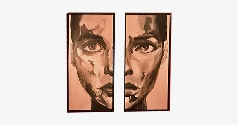Two Face Set - Left Bank Art Neon Portrait By Leftbank Art, transparent png download