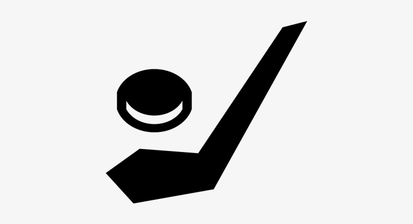 Ice Hockey Stick And Puck Vector - Hockey Dessin Rondelle Et Bâton, transparent png download