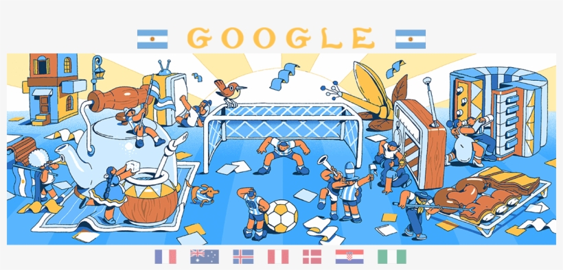Google Doodles World Cup 2018, transparent png download