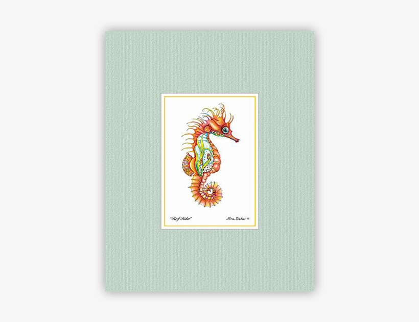 Reef Rider Mini-prints By Nora Butler - Northern Seahorse, transparent png download
