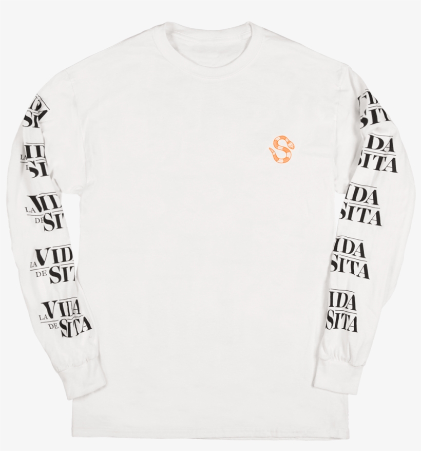 La Vida De Sita White T Shirt Long Sleeve Back Printed - Sita Abellan, transparent png download