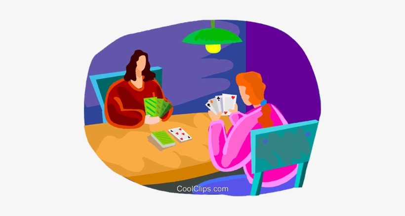 Two People Playing Cards, transparent png download