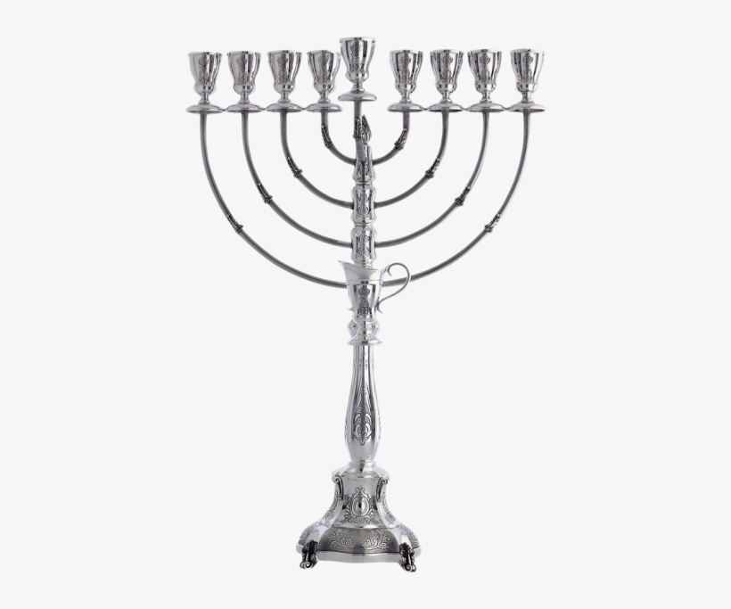 Close Balagio Silver Menorah - Menorah, transparent png download