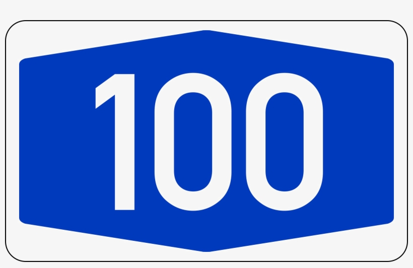 100 Number Png Picture - Bundesautobahn 201, transparent png download