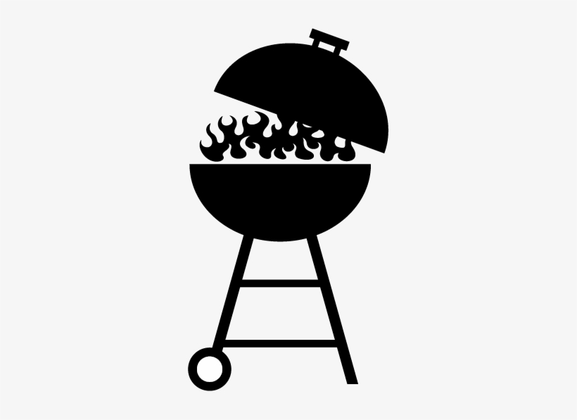Bbq Grill Clipart Black And White Flower