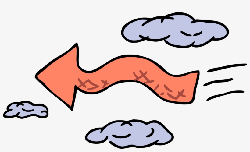 Vector Illustration Of Weather Forecast Wind Direction - Air, transparent png download