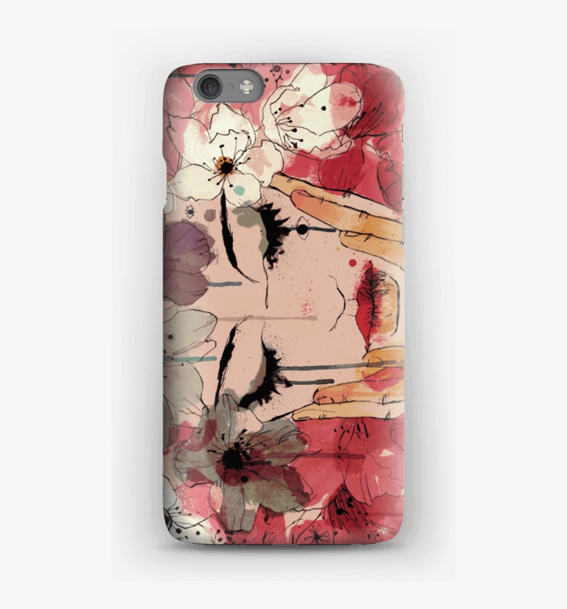 Girl & Flowers Case Iphone 6s - Apple Iphone 8, transparent png download