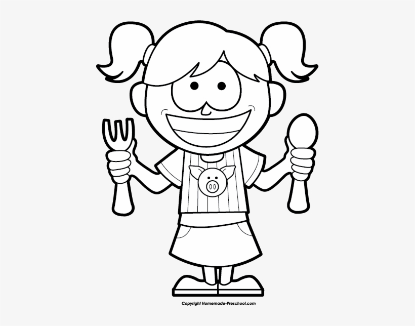 Free q Clipart Hungry Girl Clipart Black And White Png Image Transparent Png Free Download On Seekpng