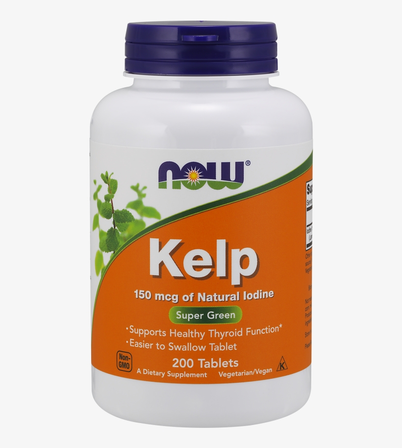 Kelp 150 Mcg Tablets - Now Foods Kelp 325 Mcg 250 Veggie Caps, transparent png download
