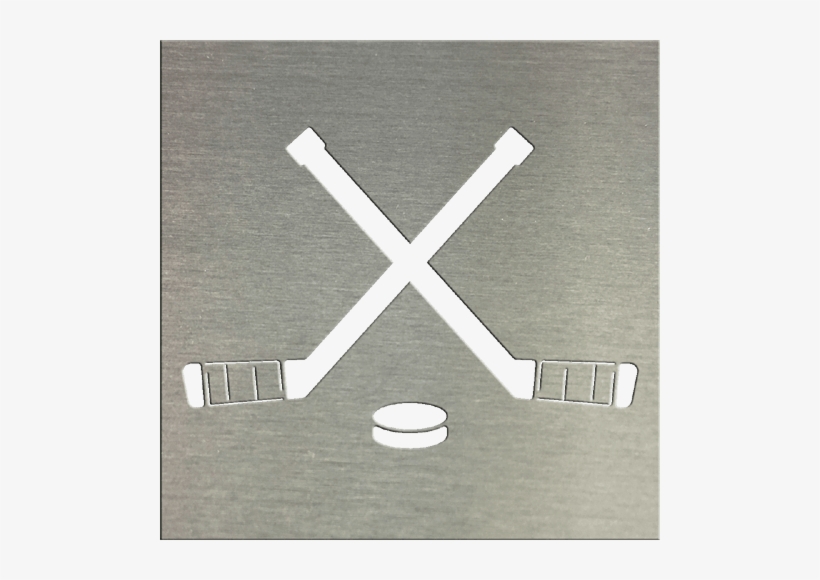 Hockey Sticks Crossed With Puck - Cross, transparent png download