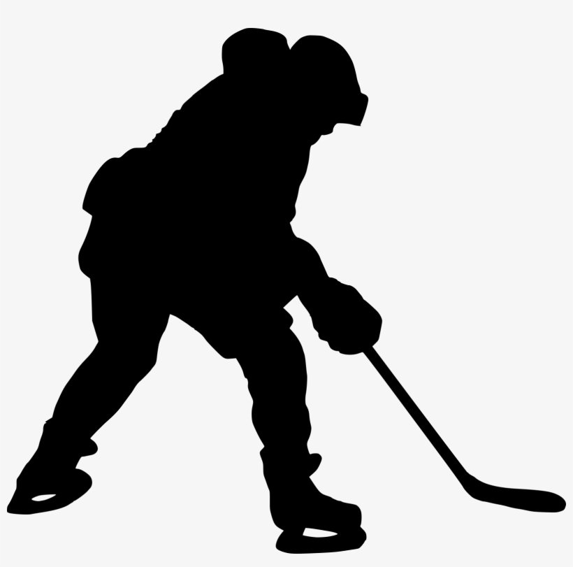 8 Hockey Player Silhouette - Hockey Player Silhouette Png, transparent png download