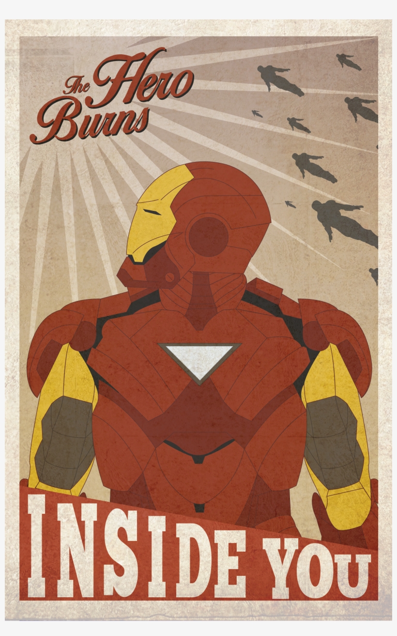 Michael Joseph Campbell - Quadro Poster Minimalista Homem De Ferro- The Burns, transparent png download