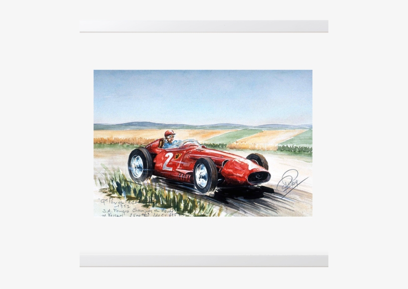 Fangio 1957 White Frame - Ferrari Tr, transparent png download