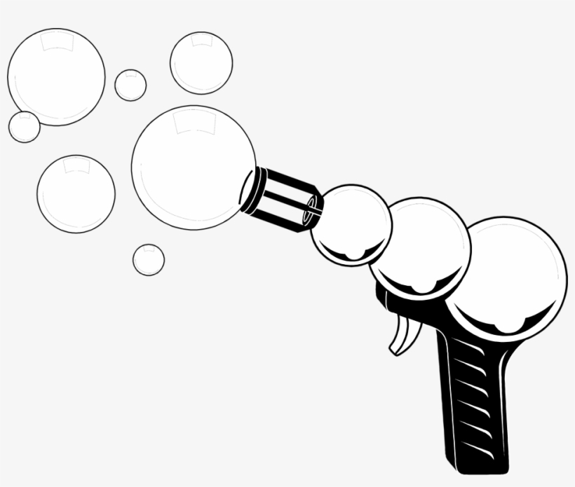 Gun Toy Free Stock Photo Illustration Of A Bubble Gun - Toy Gun Clipart Black And White, transparent png download