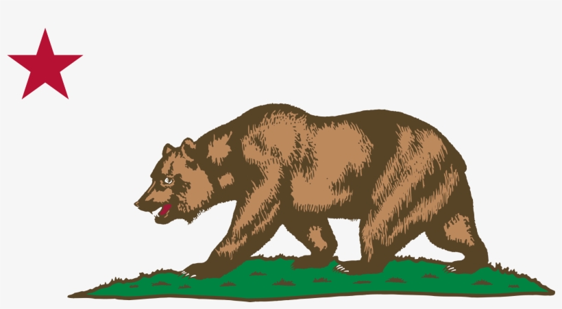 California Republic Flag Of California California Grizzly - Vlag California, transparent png download