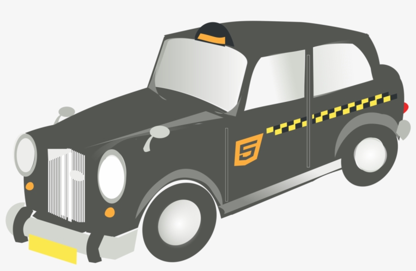 Picture Black And White Stock Taxi Drawing Vintage - England Taxi Car Draw, transparent png download
