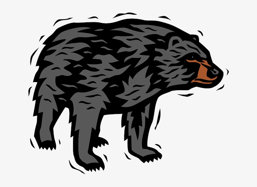 Black Angry White Bear Png Clipart - Black Bear Clipart Png, transparent png download