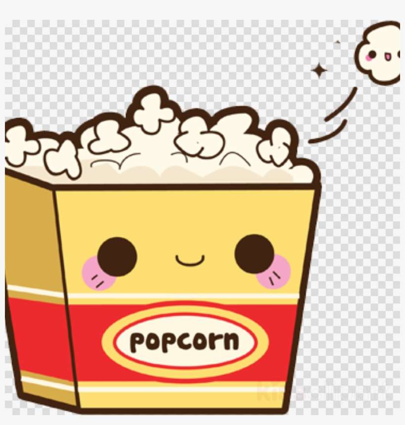 Cute Popcorn Clipart Popcorn Caramel Corn Kawaii, transparent png download