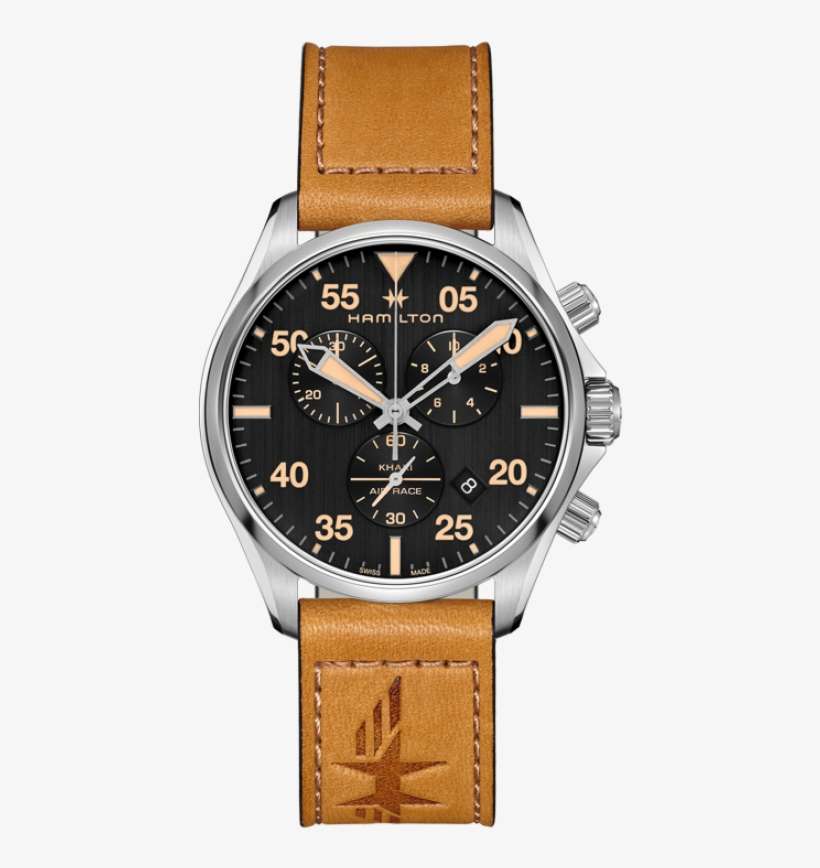 Hamilton Khaki Aviation H76722531 Brown Leather Strap, transparent png download
