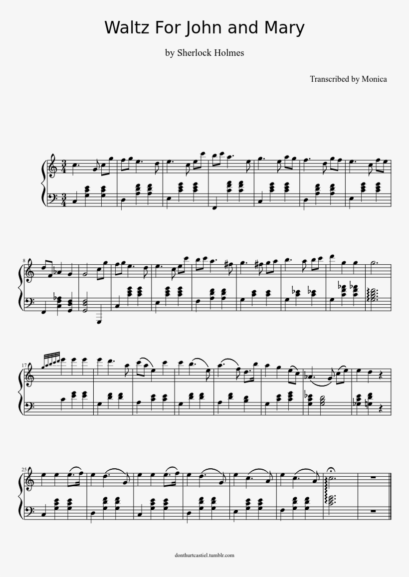 Waltz For John And Mary By Sherlock Holmes, transparent png download