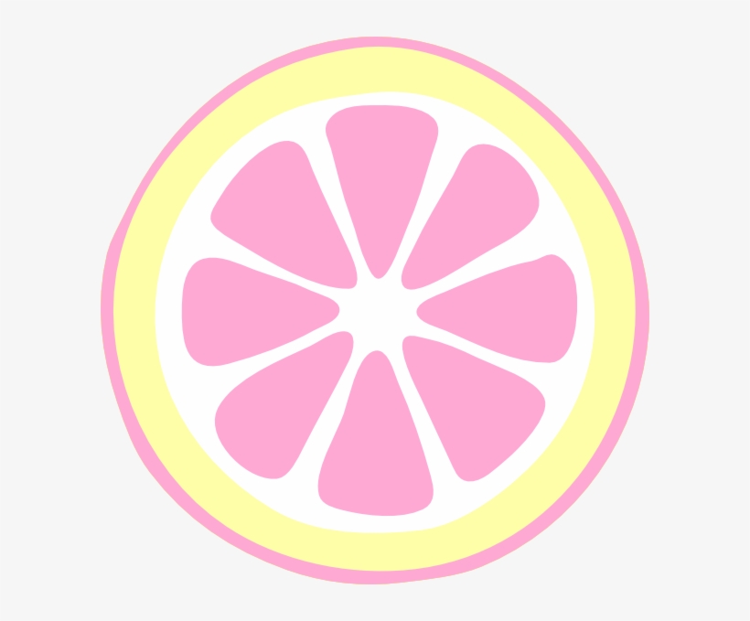 Pink Lemon Slice Clip Art At Clker - Pink Lemon Clip Art, transparent png download