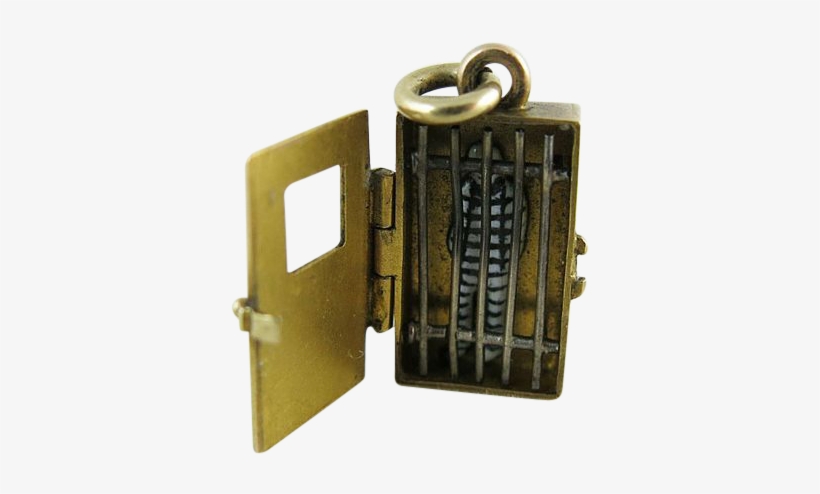 Rare Antique 14k Yellow Gold Mechanical Charm, Convict's - Charm Bracelet, transparent png download
