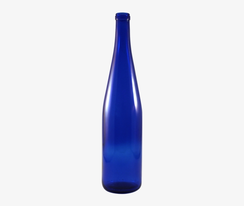 750 Ml Cobalt Blue Glass Wine Bottle - 青い 瓶 焼酎, transparent png download