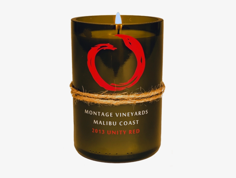 Wine Bottle Candle Made With Our Recycled Wine Bottles - Bottle, transparent png download