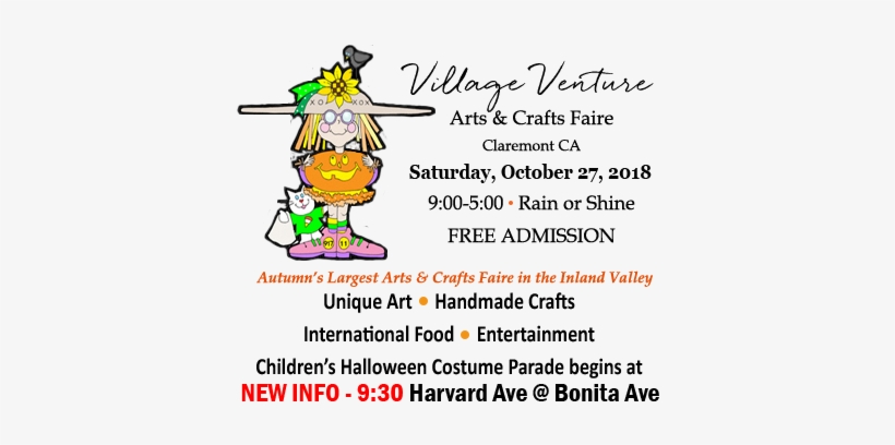 Village Venture Claremont Street Faire Festival - Cartoon, transparent png download