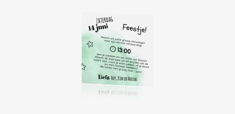 Gave Uitnodiging Voor Het Kinderfeestje Voor Een Jarige - Cosmetics, transparent png download