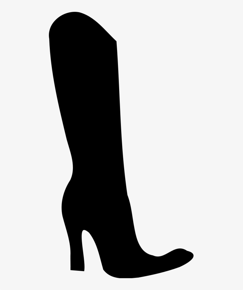 Shoe Silhouette Clip Art - High Heel Boot Clipart, transparent png download