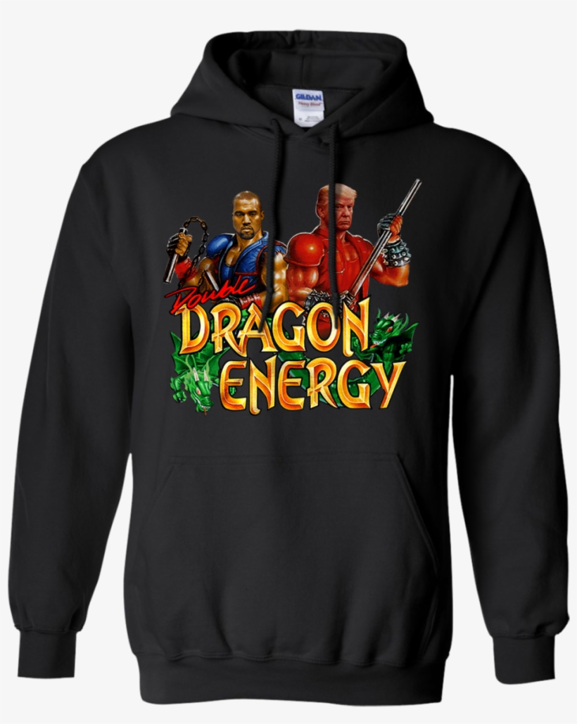 Kanye West & Donald Trump Double Dragon Energy Hoodie - Hoodie, transparent png download