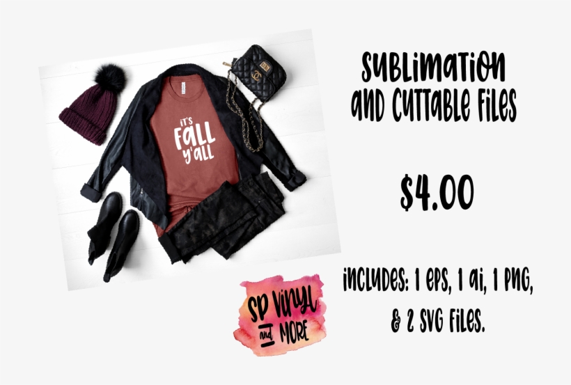 Its Fall Yall Cuttable And Printable Design Files - Leather Jacket, transparent png download