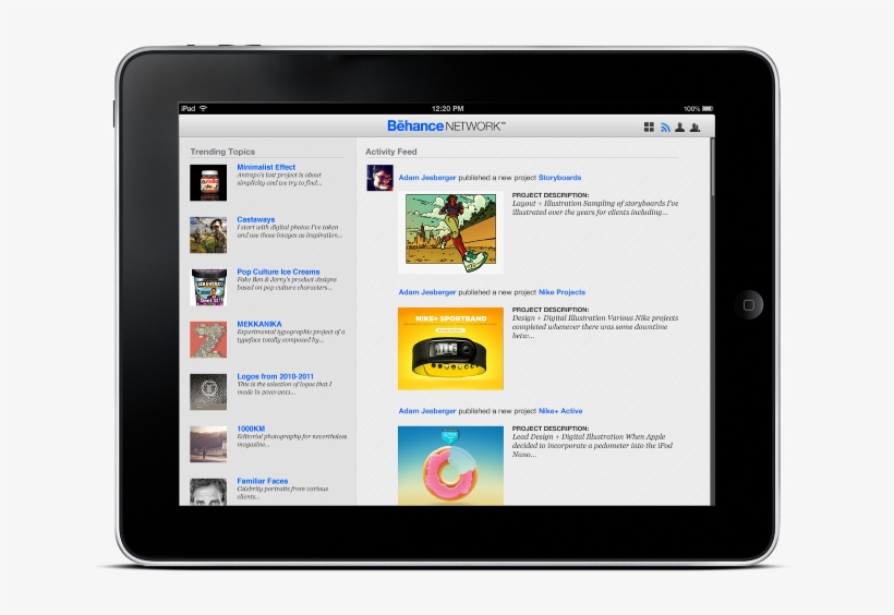 Behance Ipad Concept Design - Zurmo Crm, transparent png download