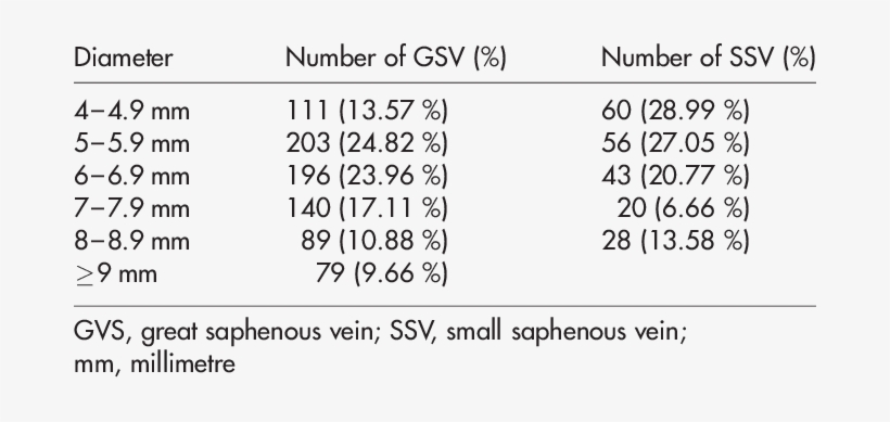 Distribution Of The Diameter Of The Great And Small - Vein, transparent png download