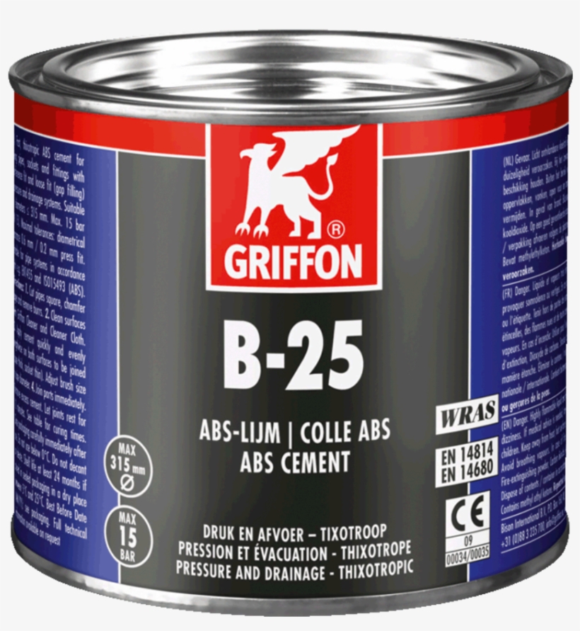 B-25 - Colle De Raccord Griffon Uni 100 Pvc 1000 Ml, transparent png download