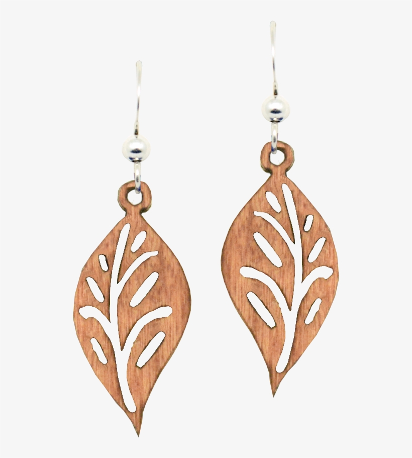Leaf With Veins - Earrings, transparent png download