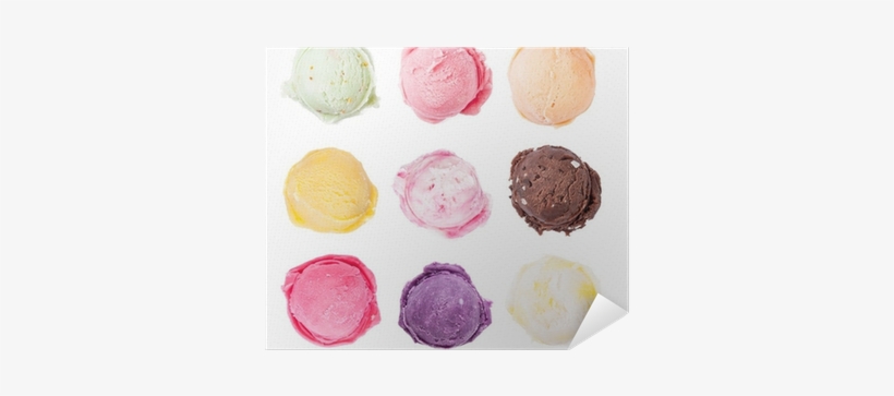 Set Of Ice Cream Scoops On White Background Poster - Rau Def Delicacy, transparent png download