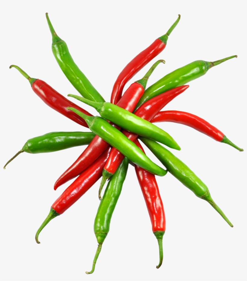 Red And Green Chilli Png Image - Green And Red Chilli, transparent png download