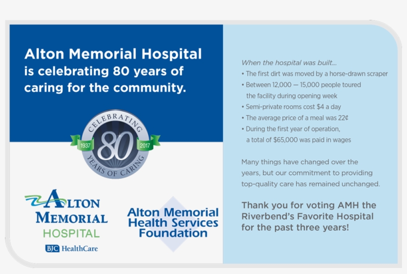 Alton Memorial Hospital 80th Anniversary PNG Image Transparent PNG