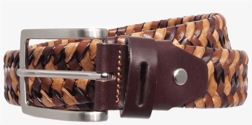 34 Mm Tri Color Elastic Weave Belt Brown Mens Belts, transparent png download