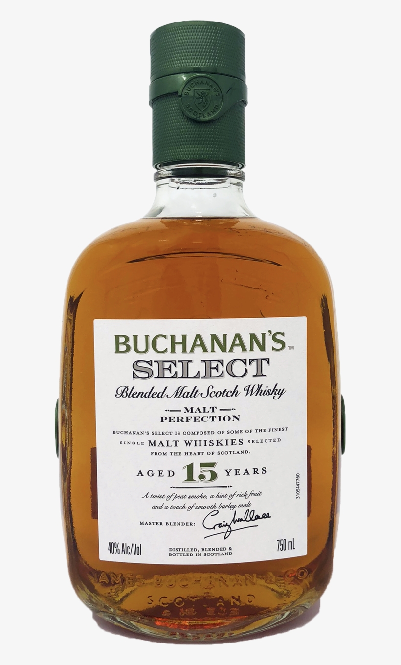 Buchanan's Select 15 Years Old Blended Malt Scotch, transparent png download