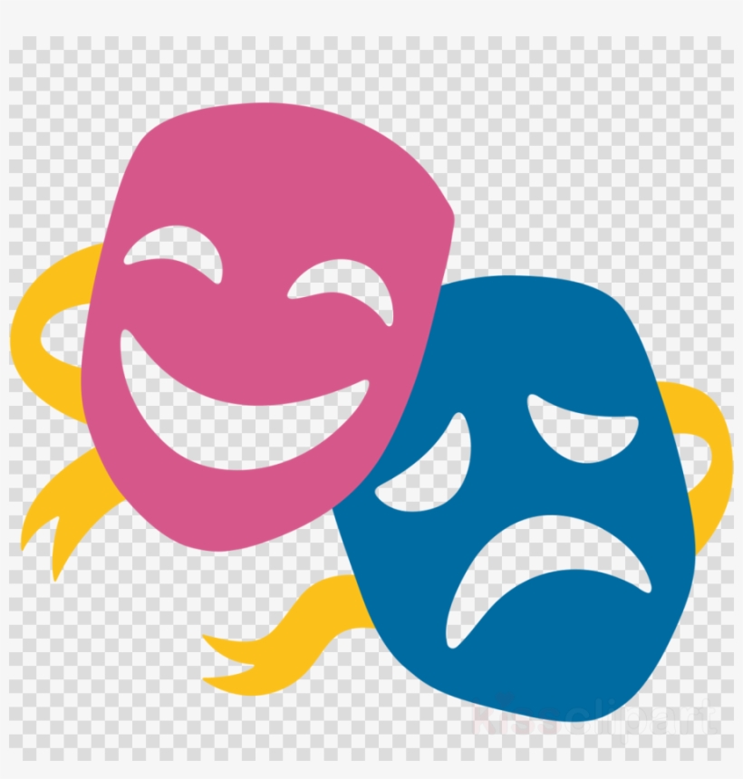 Theatre Mask Emoji Clipart Theatre Mask Performing, transparent png download
